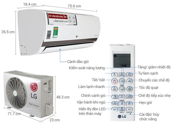 lg 24000btu 2 chiều